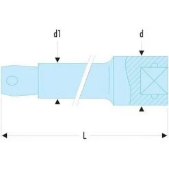 FACOM S.208S - Exten Ion Angulaire 1/2 P 75 Mm -Clés et douilles Soldes 34658485 2