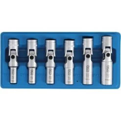 BGS TECHNIC Jeu De Clés Articulées Pour Bougies De Préchauffe Universelles, Hexagonales 10 Mm (3/8') 8 – 16 Mm 6 Pièces
