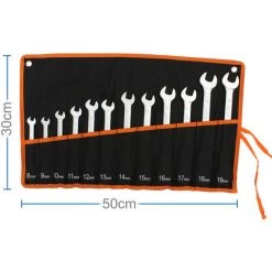 TODECO Jeu De Clés Mixtes Avec Sac De Transport, 12 Pièces Cles Plates A Cliquet, Cle Mixte 8-19 Mm, Jeu De Clés Métrique - Argent 9 TODECO Jeu De Clés Mixtes Avec Sac De Transport, 12 Pièces Cles Plates A Cliquet, Cle Mixte 8-19 Mm, Jeu De Clés Métrique - Argent -Clés et douilles Soldes 35074872 3
