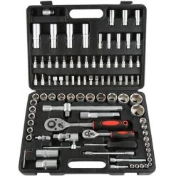 OOBEST Boite à Outils 94 Pièces (Clés à Cliquet + Douilles) En Acier Chrome Vanadium -Clés et douilles Soldes 35101221 3