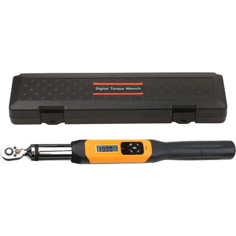 HAPPYSHOPPING Cle Dynamometrique Numerique 3/8 Pouces Cle Dynamometrique Electronique Avec Buzzer Et Alarme LCD (0,6-60 Nm),modele:noir Et Orange 0.6-60 Nm 4 HAPPYSHOPPING Cle Dynamometrique Numerique 3/8 Pouces Cle Dynamometrique Electronique Avec Buzzer Et Alarme LCD (0,6-60 Nm),modele:noir Et Orange 0.6-60 Nm – Image 2
