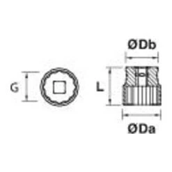 MOB OUTILLAGE DOUILLE 3/8'' 12 PANS STANDARD 11MM MOB - 9217110001--
