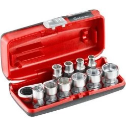 FACOM Coffret Douilles 1/4'' Hexagonales 6 Pans Métriques - 11 Pièces