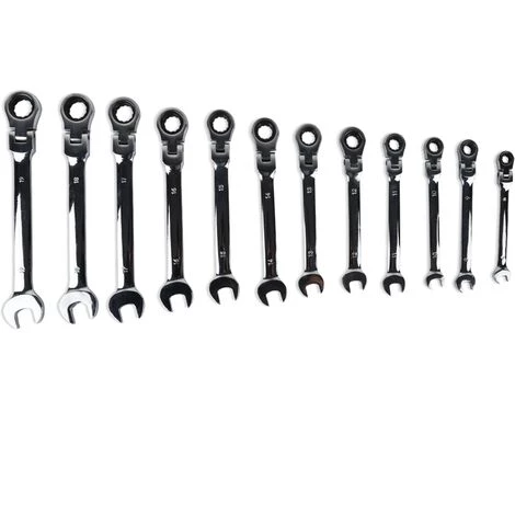 YONGQING Malette Jeu De 12 Clés Mixtes à Cliquet Outils Garage Atelier Acier à Outils Lot Jeu Clé Polygonales Et Plates Trousse De Rangement Noir - Noir-argent 4 YONGQING Malette Jeu De 12 Clés Mixtes à Cliquet Outils Garage Atelier Acier à Outils Lot Jeu Clé Polygonales Et Plates Trousse De Rangement Noir - Noir-argent – Image 2