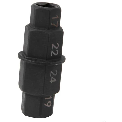 ASUPERMALL Outil D'Essieu Hexagonal Pour Motos 17Mm 19Mm 22Mm 24Mm Axe Hexagonal Adaptateur De Douille De Broche De Pilote De Broche Allen, Noir 4 ASUPERMALL Outil D'Essieu Hexagonal Pour Motos 17Mm 19Mm 22Mm 24Mm Axe Hexagonal Adaptateur De Douille De Broche De Pilote De Broche Allen, Noir – Image 2