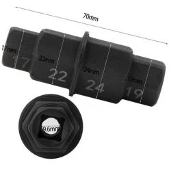 ASUPERMALL Outil D'Essieu Hexagonal Pour Motos 17Mm 19Mm 22Mm 24Mm Axe Hexagonal Adaptateur De Douille De Broche De Pilote De Broche Allen, Noir 11 ASUPERMALL Outil D'Essieu Hexagonal Pour Motos 17Mm 19Mm 22Mm 24Mm Axe Hexagonal Adaptateur De Douille De Broche De Pilote De Broche Allen, Noir -Clés et douilles Soldes 36848649 5