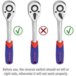 WORKPRO Coffret De Douilles Embouts Et Clés à Cliquet 1/2-inch Et 1/4-inch (72 Dents) De Dégagement Rapide (108-pièce) -Clés et douilles Soldes 37819977 4