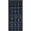BGS Technic Insert De Servante D'atelier 1/3 : Douilles à Choc, Six Pans | 12,5 Mm (1/2") | 10 - 24 Mm | Profondes |20 Pièces -Clés et douilles Soldes 38364524 1