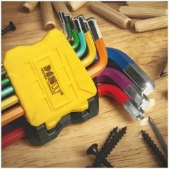 MSW Jeu De 9 Clés Coudées Hexagonales À Six Pans En Acier Multicolores Avec Étui - Blanc, Noir, Rose -Clés et douilles Soldes 38698143 4