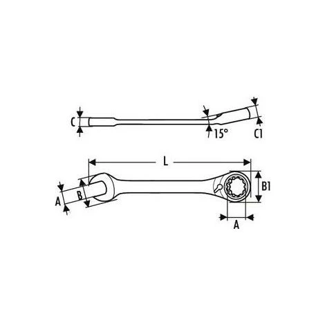 Clé Mixte à Cliquet 13 Mm | E113305 - Expert By Facom 4 Clé Mixte à Cliquet 13 Mm | E113305 - Expert By Facom – Image 2