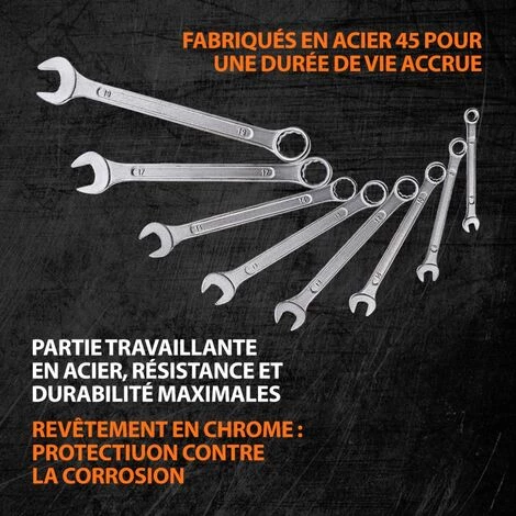 SPARTA - Kit De Clés Mixtes - 6 à 19 Mm - 8 Pièces 4 SPARTA - Kit De Clés Mixtes - 6 à 19 Mm - 8 Pièces – Image 2
