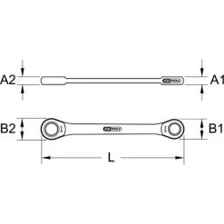 KSTOOLS® KS TOOLS Clé Polygonale à Cliquet GEARplus, Ø9/16"x5/8" -Clés et douilles Soldes 41877633 5