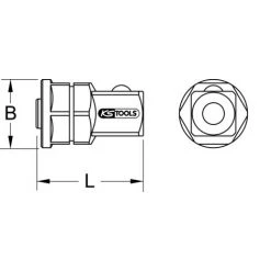 KSTOOLS® KS TOOLS Adaptateur Carré D'entrainement GEARplus RINGSTOP, 1/2"x19mm -Clés et douilles Soldes 41883324 5