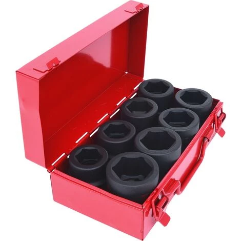 KSTOOLS KS TOOLS 1" Jeu De Douilles à Chocs 6 Pans, Courtes, 8 Pcs 6 KSTOOLS KS TOOLS 1" Jeu De Douilles à Chocs 6 Pans, Courtes, 8 Pcs – Image 4