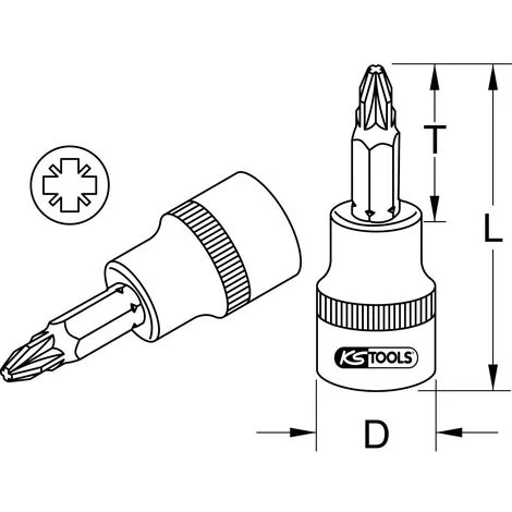 KSTOOLS® KS TOOLS 1/2" Douilles Tournevis POZIDRIV CHROMEplus, PZ4 4 KSTOOLS® KS TOOLS 1/2" Douilles Tournevis POZIDRIV CHROMEplus, PZ4 – Image 2