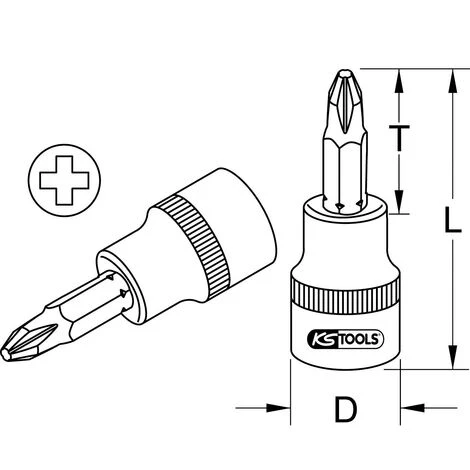 KSTOOLS® KS TOOLS 3/8" Douille Tournevis, PH4 4 KSTOOLS® KS TOOLS 3/8" Douille Tournevis, PH4 – Image 2