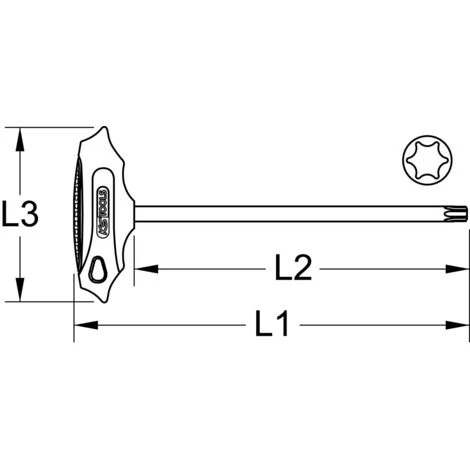 KSTOOLS® KS TOOLS Clés Mâles Torx Poignée En T T7 4 KSTOOLS® KS TOOLS Clés Mâles Torx Poignée En T T7 – Image 2