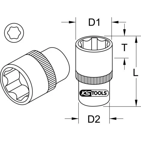 KSTOOLS® KS TOOLS 3/8" Douilles, 18mm 4 KSTOOLS® KS TOOLS 3/8" Douilles, 18mm – Image 2