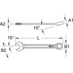 KSTOOLS® KS TOOLS Clés Mixtes Coudées, 14mm -Clés et douilles Soldes 42703855 5