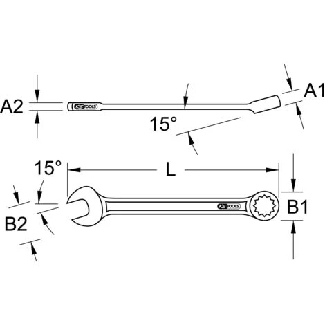 KSTOOLS® KS TOOLS Clés Mixtes Coudées, 13/16" 4 KSTOOLS® KS TOOLS Clés Mixtes Coudées, 13/16" – Image 2