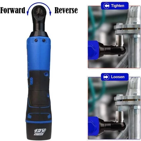 DAY PLUS Clé à Cliquet Sans Fil 3/8 Pouces, Clé électrique 12V 40Nm Avec 2 Piles 1500mAh, Chargeur Rapi1 Heure, 7 Prises, Clé à Angle Droit à Cliquet Sans Fil 5 DAY PLUS Clé à Cliquet Sans Fil 3/8 Pouces, Clé électrique 12V 40Nm Avec 2 Piles 1500mAh, Chargeur Rapi1 Heure, 7 Prises, Clé à Angle Droit à Cliquet Sans Fil – Image 3