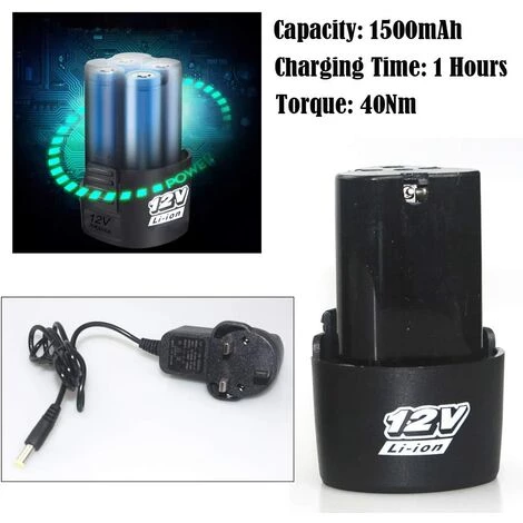 DAY PLUS Clé à Cliquet Sans Fil 3/8 Pouces, Clé électrique 12V 40Nm Avec 2 Piles 1500mAh, Chargeur Rapi1 Heure, 7 Prises, Clé à Angle Droit à Cliquet Sans Fil 7 DAY PLUS Clé à Cliquet Sans Fil 3/8 Pouces, Clé électrique 12V 40Nm Avec 2 Piles 1500mAh, Chargeur Rapi1 Heure, 7 Prises, Clé à Angle Droit à Cliquet Sans Fil – Image 5