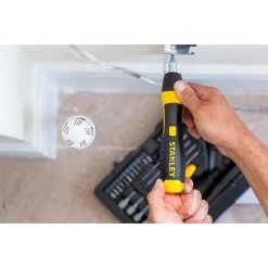 Coffret 40 Pièces Tournevis à Cliquet Et Accessoires STANLEY 0-63-038 - Tournevis Articulé 3 Positions Pour Visser En Tout Confort -Clés et douilles Soldes 43464886 4
