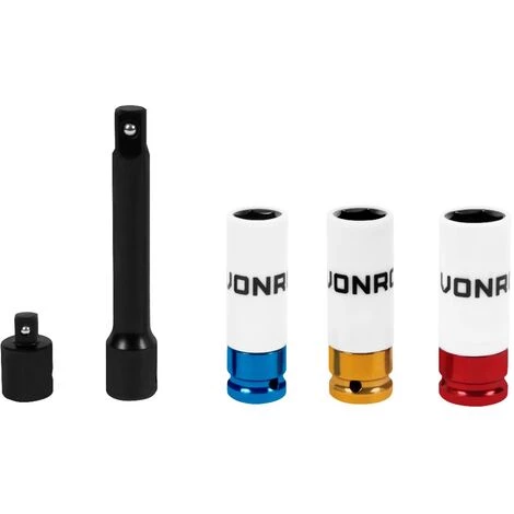 VONROC Clé Dynamométrique ½’’ – 470mm - 28-210Nm- Set De 3 Douilles, Raccord Et Rallonge Inclus 5 VONROC Clé Dynamométrique ½’’ – 470mm - 28-210Nm- Set De 3 Douilles, Raccord Et Rallonge Inclus – Image 3