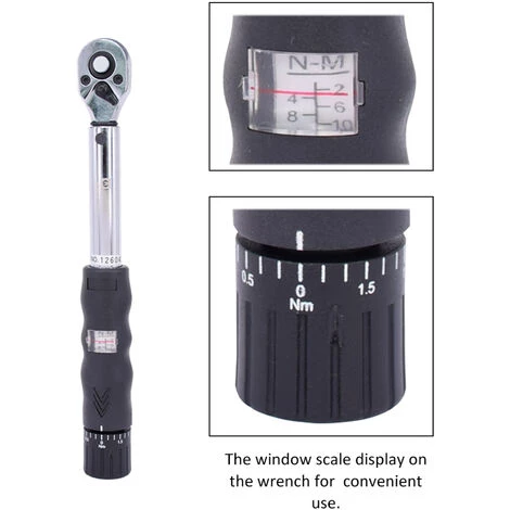 SUPERSELLER Jeu De Clés 2-14Nm, Petite Clé Dynamométrique à Fenêtre 1/4 Clé à Douille Dynamométrique Pour Vélo à Cliquet 4 SUPERSELLER Jeu De Clés 2-14Nm, Petite Clé Dynamométrique à Fenêtre 1/4 Clé à Douille Dynamométrique Pour Vélo à Cliquet – Image 2