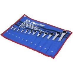 King Tony Jeu De 12 Cles Plate Mixte A Cliquet Non Reversibles - Mrn