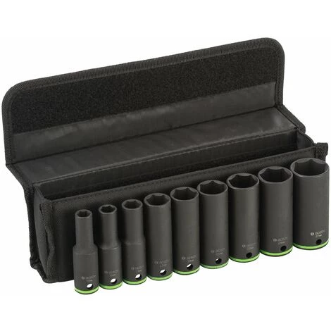Bosch Kit De 9 douilles, 10 - 27 mm De Long 77 Mm 3 Bosch Kit De 9 douilles, 10 - 27 mm De Long 77 Mm