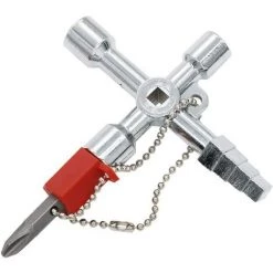 ALMI Clé Universelle Armoire Electrique Clé Triangle Clé Carré Pour Train Armoire électrique Ascenseur Outil à Main Multifonctionnel -Clés et douilles Soldes 50910364 3