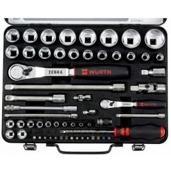 WURTH Set De La Clé 1/4 + 1/2 Pouce 59tlg - Zebra