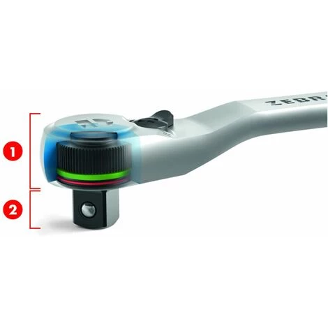 WURTH Set De La Clé 1/4 + 1/2 Pouce 59tlg - Zebra 4 WURTH Set De La Clé 1/4 + 1/2 Pouce 59tlg - Zebra – Image 2