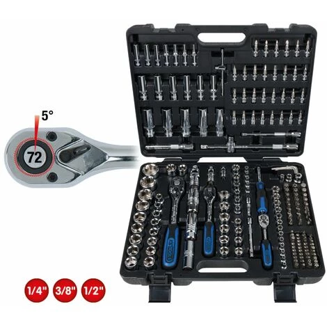 KSTOOLS KS Tools 1/4inch + 3/8 Inch + 1/2 Jeu De Douilles Chrome Plus. 195 Pcs. 4 KSTOOLS KS Tools 1/4inch + 3/8 Inch + 1/2 Jeu De Douilles Chrome Plus. 195 Pcs. – Image 2