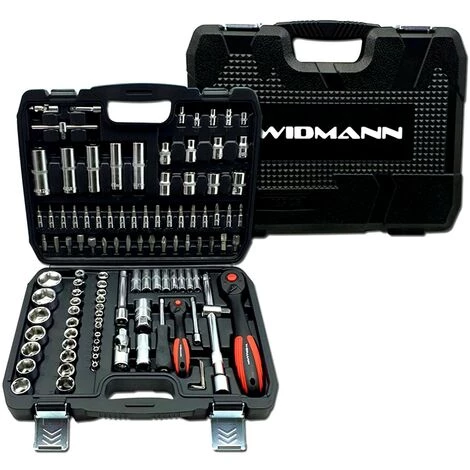 Coffret De Douilles Widmann 108SS Socket Professionnelles 108 Pièces - 1/4 "et 1/2", Cliquet à 72 Dents, Chrome-vanadium 3 Coffret De Douilles Widmann 108SS Socket Professionnelles 108 Pièces - 1/4 "et 1/2", Cliquet à 72 Dents, Chrome-vanadium
