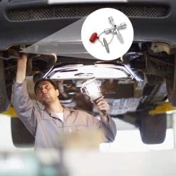 BEARSU 4 Voies Clé Multifonction, Pratique Clé Universelle D'armoire, Clé Croisée Universelle Pour Compteurs D'eau Et D'électricité, Radiateurs, Compteurs De Gaz, Ascenseurs (Argent) -Clés et douilles Soldes 52495341 4