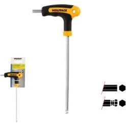 WOLFPACK Clé Allen Avec Poignée Boule Forme T 5,0 Mm. Avec Cintre