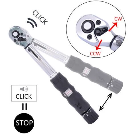 ASUPERMALL Cle Dynamometrique A Cliquet, 1/4 " Dr 2-24Nm, Reglable 6 ASUPERMALL Cle Dynamometrique A Cliquet, 1/4 " Dr 2-24Nm, Reglable – Image 4