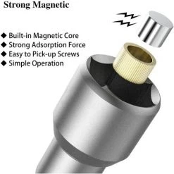 Porte Embout Magnetique,Triomphe 10 Mm 1/4" Hexagonal Douille Visseuse Avec Rainure à Changement Rapide Pour Perceuse Main électrique/Perceuse Lithium/Tournevis Pneumatique/Embout Visseuse A Choc - 5 Pcs -Clés et douilles Soldes 54062852 4