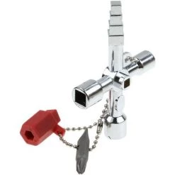 VERSAILLESFR Clé Universelle Armoire Electrique Clé Triangle Clé Carré Pour Train Armoire électrique Ascenseur Outil à Main Multifonctionnel,Versailles -Clés et douilles Soldes 54462358 3