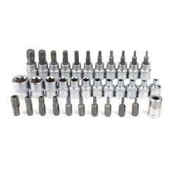 WYCTIN Hofuton Coffret 34 Pièces Douilles Et Embouts Torx Femelle Et Mâle En Acier Chrome Vanadium Bleu -Clés et douilles Soldes 54809141 4