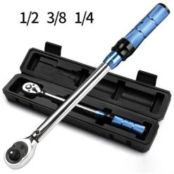 LIFCAUSAL Clé Dynamométrique De Haute Précision, Clé Dynamométrique Réglable En Acier Au Chrome Vanadium Pour Réparations Automobiles à Domicile Avec Boîte De Rangement, Entraînement 3/8" 10 ~ 60 Nm Préréglé -Clés et douilles Soldes 54996722 3