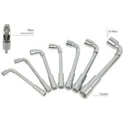 AUTOBEST Jeu De 7 Clés à Pipe Débouchées