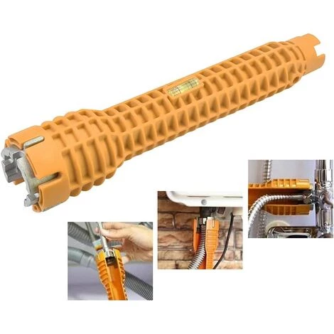 TINOR Clé Robinet En Nylon Renforcé Et Alliage D'Aluminium Cle A Tube Mitigeur Multifonctionnel Clé De Lavabo Anti-dérapant Facile à Utiliser Pour Maison Cuisine Salle De Bain Lavabo - Orange 3 TINOR Clé Robinet En Nylon Renforcé Et Alliage D'Aluminium Cle A Tube Mitigeur Multifonctionnel Clé De Lavabo Anti-dérapant Facile à Utiliser Pour Maison Cuisine Salle De Bain Lavabo - Orange