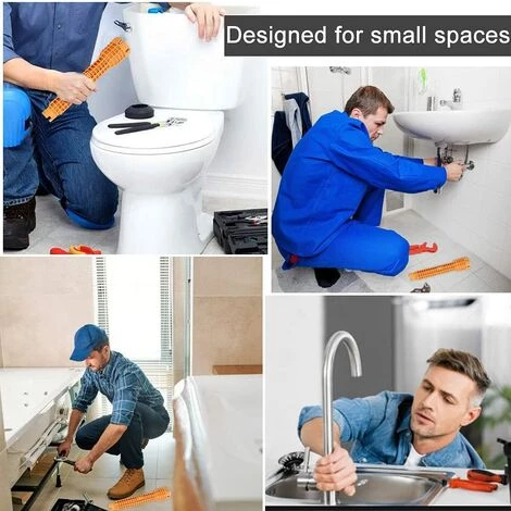 TINOR Clé Robinet En Nylon Renforcé Et Alliage D'Aluminium Cle A Tube Mitigeur Multifonctionnel Clé De Lavabo Anti-dérapant Facile à Utiliser Pour Maison Cuisine Salle De Bain Lavabo - Orange 6 TINOR Clé Robinet En Nylon Renforcé Et Alliage D'Aluminium Cle A Tube Mitigeur Multifonctionnel Clé De Lavabo Anti-dérapant Facile à Utiliser Pour Maison Cuisine Salle De Bain Lavabo - Orange – Image 4