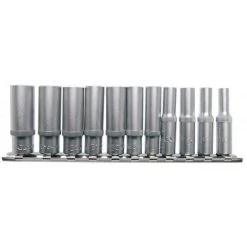 BGS TECHNIC 11 DOUILLES CARRE 1/4 AUX POUCES 6 PANS EXTRA LONGUES BGS De 3/16 à 1/2 -Clés et douilles Soldes 56493135 3