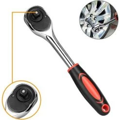 FLYME Jeu De Clés à Douilles, 3PC 1/4", 3/8", 1/2" Outil De Clé à Cliquet Professionnel Avec Prise En Main Coussinée, Douille De Verrouillage à Levier Rapide, Réparation Universelle De Meubles Et De Voitures (rouge) 11 FLYME Jeu De Clés à Douilles, 3PC 1/4", 3/8", 1/2" Outil De Clé à Cliquet Professionnel Avec Prise En Main Coussinée, Douille De Verrouillage à Levier Rapide, Réparation Universelle De Meubles Et De Voitures (rouge) -Clés et douilles Soldes 56628162 5