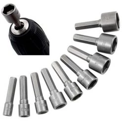 TRIOMPHE Jeu De 9 Douilles 5-13 Mm - Douille Adaptateur 1/4" Hexagonale - Pour Perceuse Ou Visseuse Sans Fil，T-Audace -Clés et douilles Soldes 56756766 3