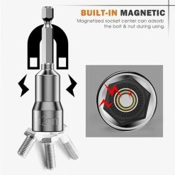 Cisea Jeu De Forets De Tournevis Magnétiques Pour écrous - 14pcs 6-19mm Jeu De Tournevis Pour écrous à Douille Hexagonale Forets Magnétiques Kits D'outils à Main électriques Pour Perceuses Tournevis Magnéti -Clés et douilles Soldes 57162453 3